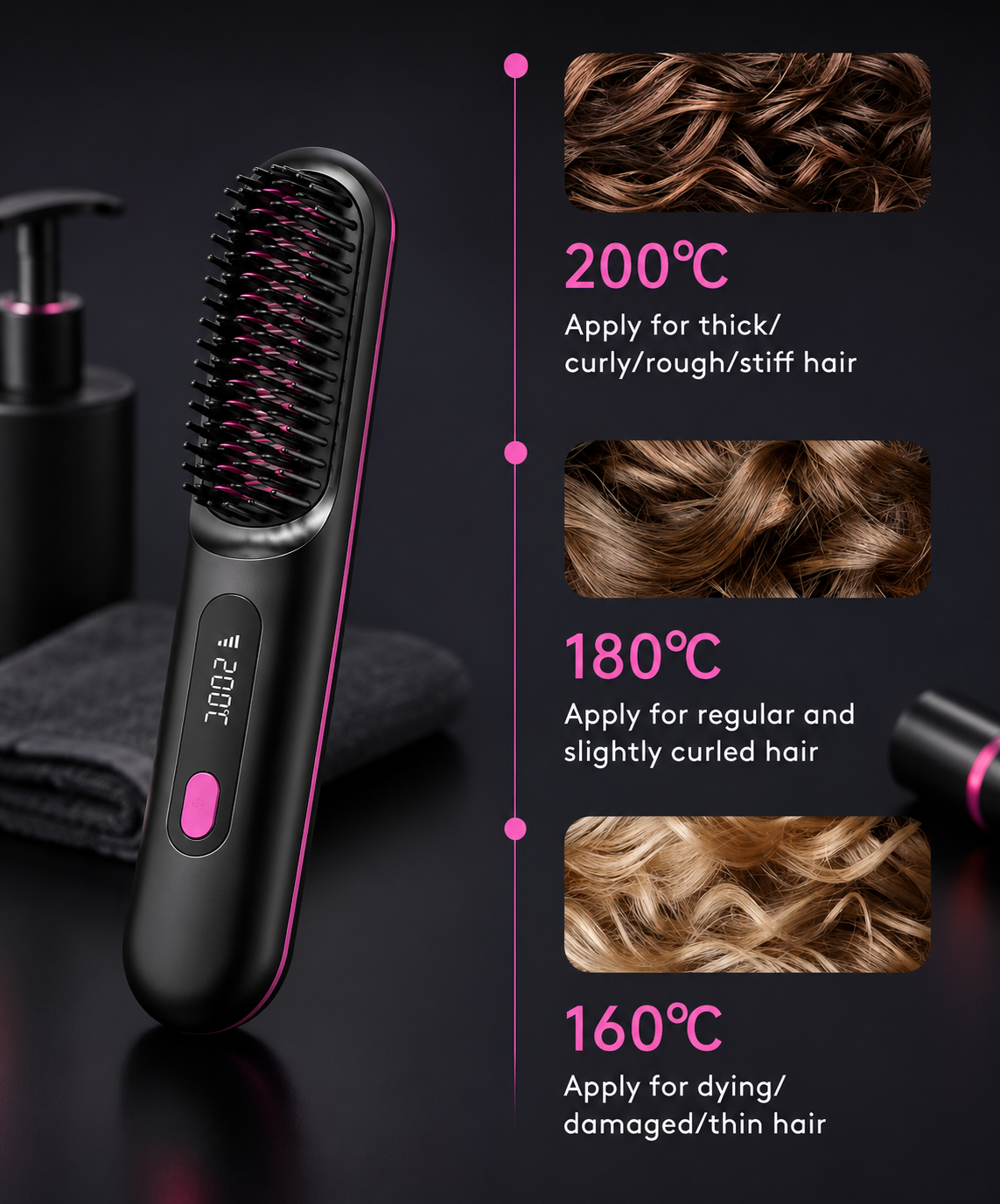 Maison Seoul - Cordless Hair Straightener & Curler